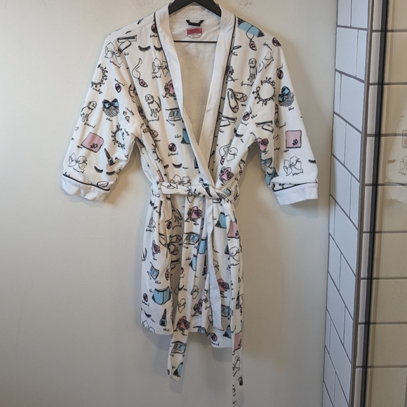Kate Spade Something Borrowed Something Blue Terry Bridal Bathrobe - Picture 1 of 5